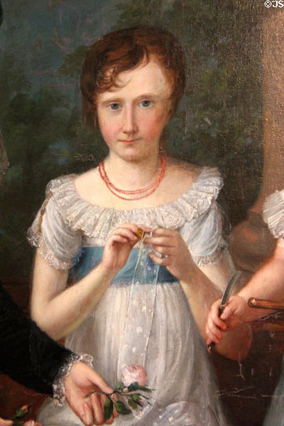 Detail portrait of Ann Pamela Cunningham as child who later initiated restoration of Mount Vernon, VA at McCulloch House. Waco, TX.