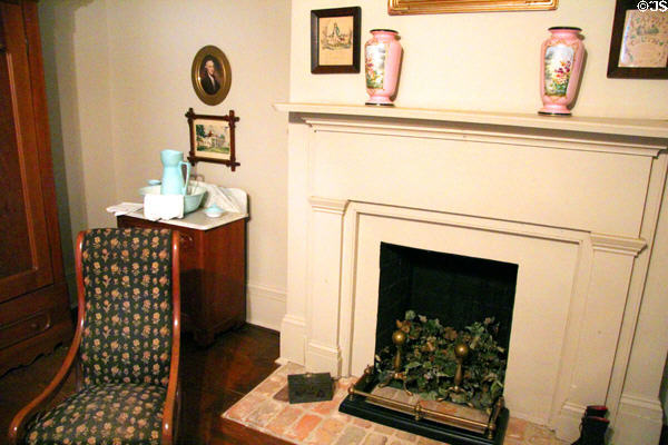 Bedroom fireplace at McCulloch House. Waco, TX.