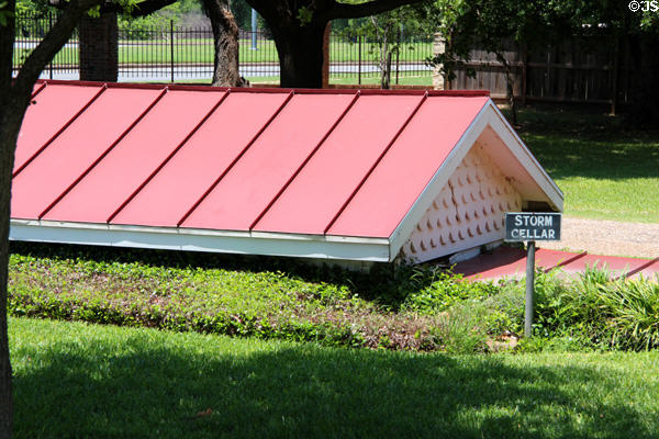 Storm cellar building at East Terrace House. Waco, TX.