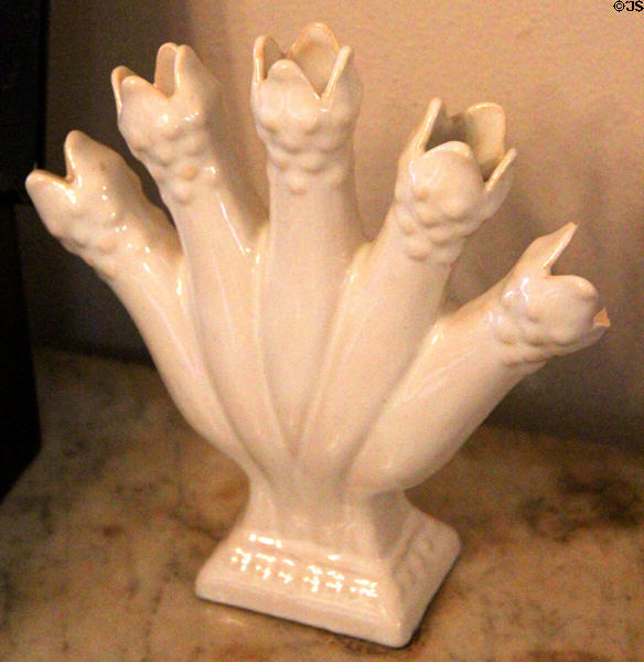 Five-fingered flower vase at East Terrace House. Waco, TX.