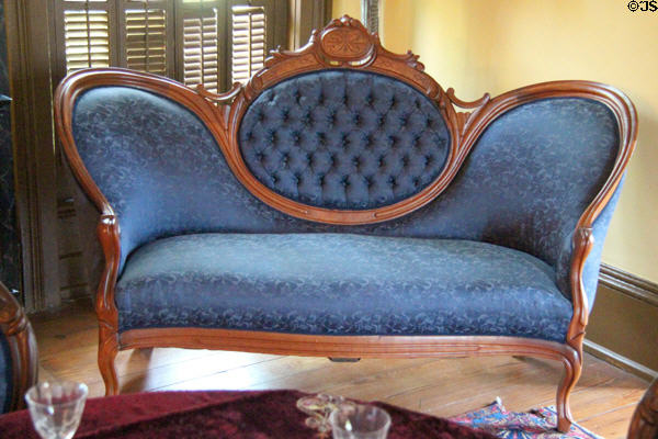 Settee at East Terrace House. Waco, TX.