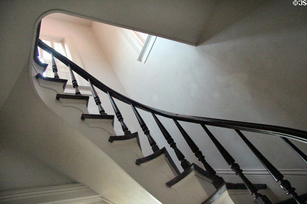 Staircase to tower at East Terrace House. Waco, TX.
