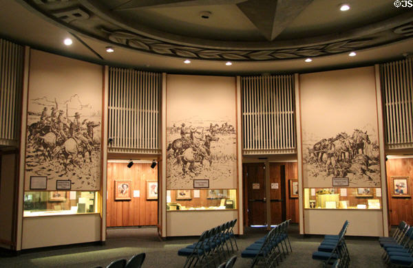 Theater with Ranger memorabilia at Texas Ranger Hall of Fame and Museum. Waco, TX.