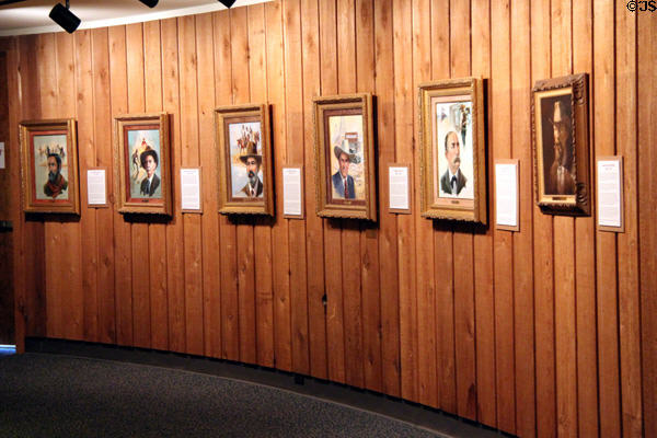 Gallery of noted Rangers at Texas Ranger Hall of Fame and Museum. Waco, TX.