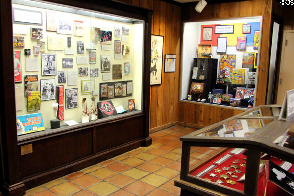 Display of Texas Rangers in the movies at Texas Ranger Hall of Fame and Museum. Waco, TX.