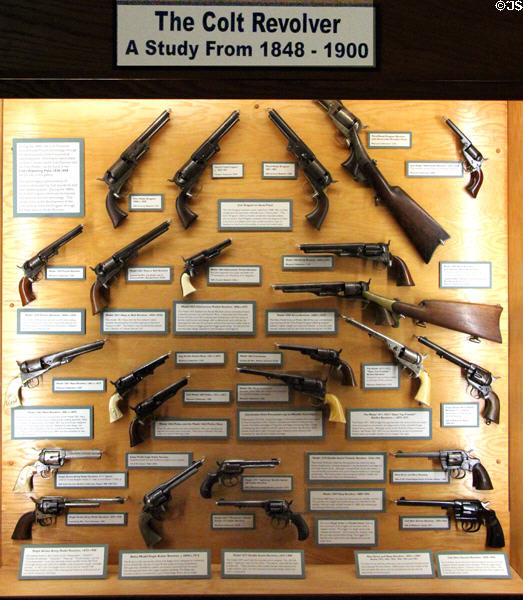 Colt Revolver display at Texas Ranger Hall of Fame and Museum. Waco, TX.