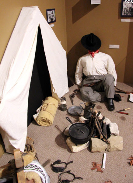 Display about Frontier Battalion (1874-1901) at Texas Ranger Hall of Fame and Museum. Waco, TX.