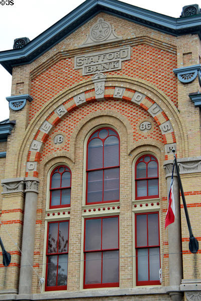 Facade of Old Stafford Opera House on Magnolia Homes Tour. Columbus, TX.