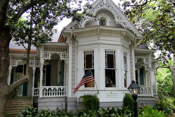 Townsend-West House (1890) (634 Spring St.) details of bargeboard & tracery by Jacob Wirtz. Columbus, TX.