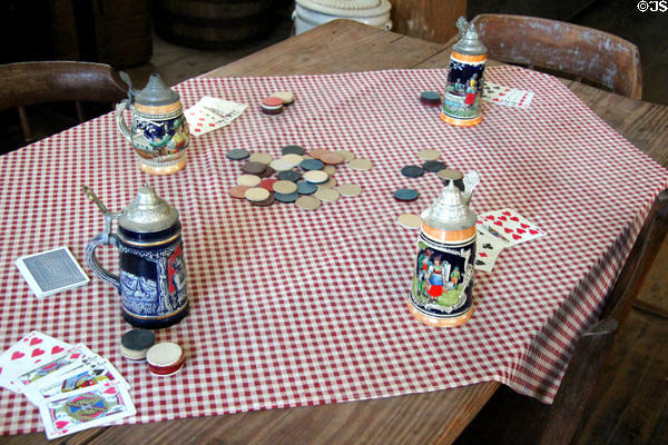 Gaming table inside Star Exchange at Conservation Plaza. New Braunfels, TX.