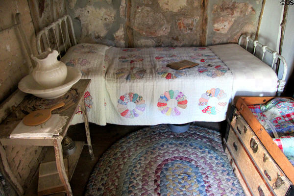Small bedroom in Locksted-Seibold house at Conservation Plaza. New Braunfels, TX.