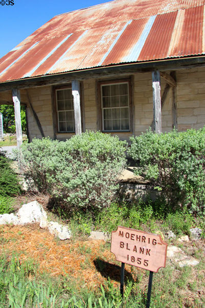 Moehrig Blank House (1855) at Conservation Plaza. New Braunfels, TX.