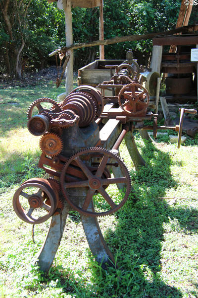 Antique lathe at Conservation Plaza. New Braunfels, TX.