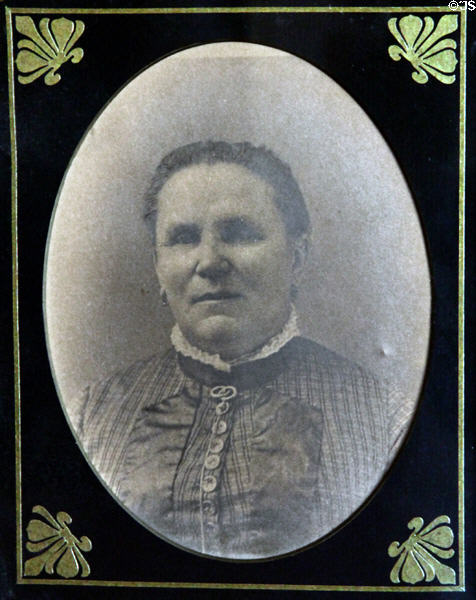 Portrait of Pauline Spiess Baetge in Baetge House at Conservation Plaza. New Braunfels, TX.