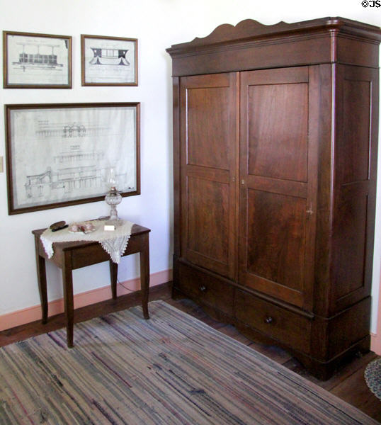 Wardrobe in Baetge House at Conservation Plaza. New Braunfels, TX.