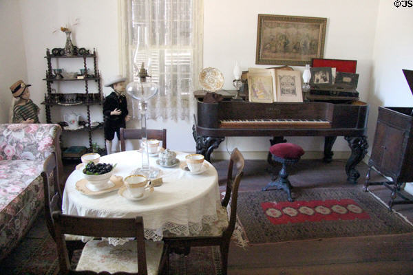 Parlor of Baetge House at Conservation Plaza. New Braunfels, TX.