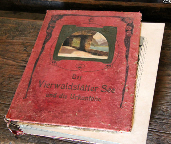 German language text book (Lake Lucerne & surroundings) in Church Hill School at Conservation Plaza. New Braunfels, TX.