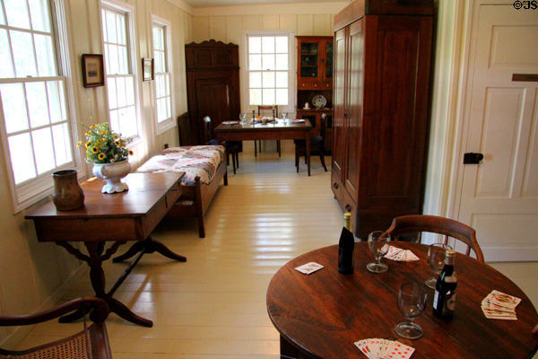 Closed in back room & furnishings at Museum of Texas Handmade Furniture. New Braunfels, TX.