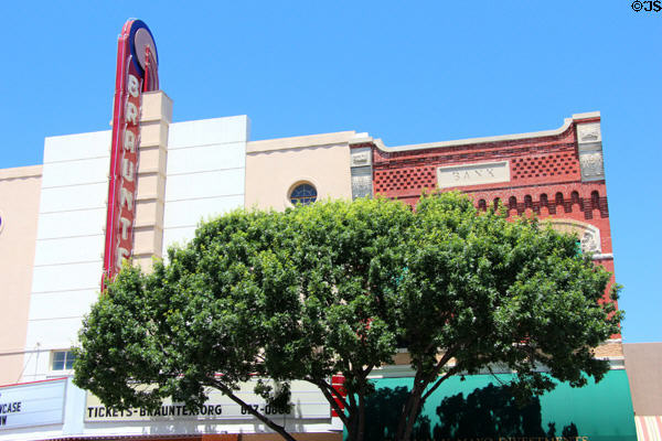 Brauntex theater (c1942) (290 W. San Antonio St.). New Braunfels, TX. On National Register.