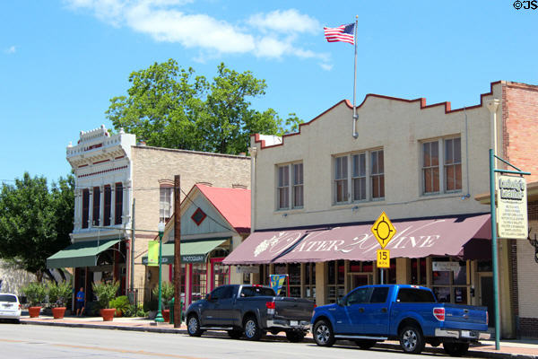 New Braunfels streetscape along S. Seguin Ave. New Braunfels, TX.