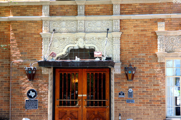 Detail of Faust Hotel (1929) (240 S. Seguin Ave.). New Braunfels, TX.