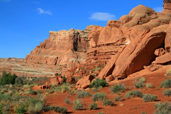 Formations of Park Avenue in Arches National Park. UT.