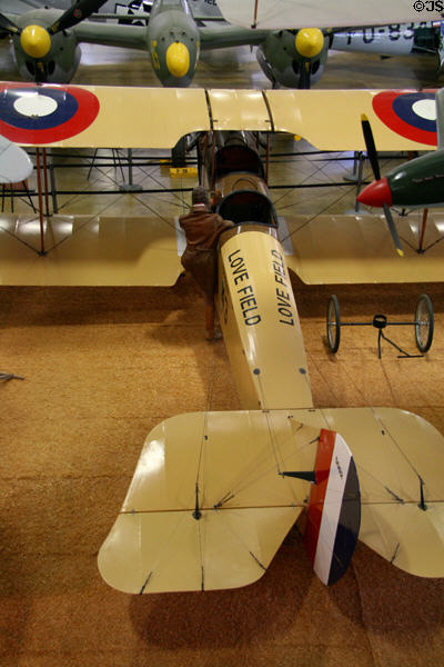 Top view of Curtiss JN-4D Jenny (1918) at Hill Aerospace Museum. UT.