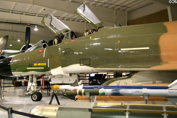 Twin canopies of McDonnell Douglas F-4C-16-MC Phantom II (1964) at Hill Aerospace Museum. UT.
