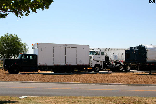 Variety of trucks used to support U.S. Peacekeeper missile programs at Hill Aerospace Museum. UT.