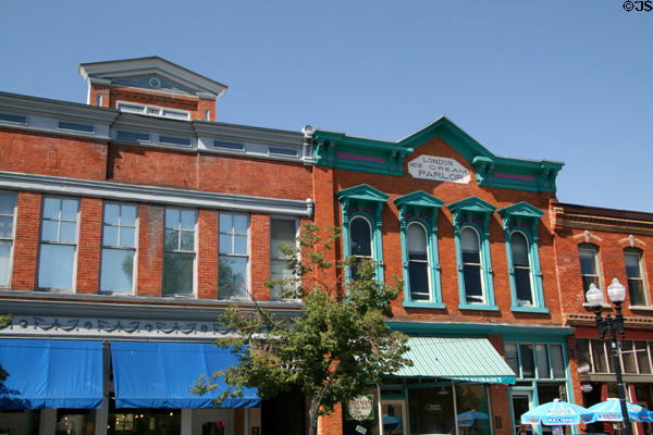 London Ice Cream Parlor (1882) (248 25th St.) to right of 1901 heritage building. Ogden, UT.