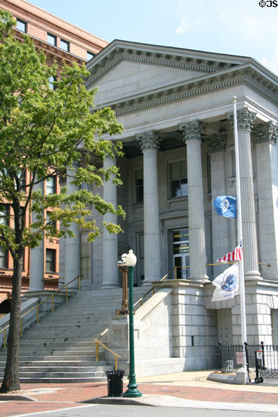 U.S. Customhouse (1852-8) (101 E. Main St.). Norfolk, VA. Style: Classical Revival. Architect: Ammi Burnham Young. On National Register.