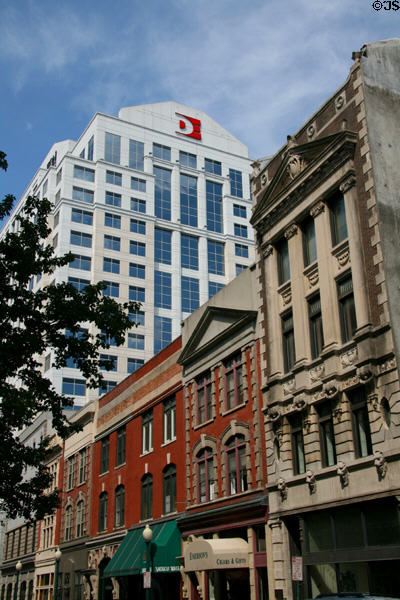 Dominion Enterprises Building above heritage row on Granby St. Norfolk, VA.