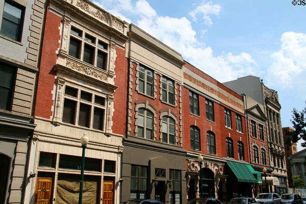 Victorian Buildings along 132-114 Granby St. Norfolk, VA.