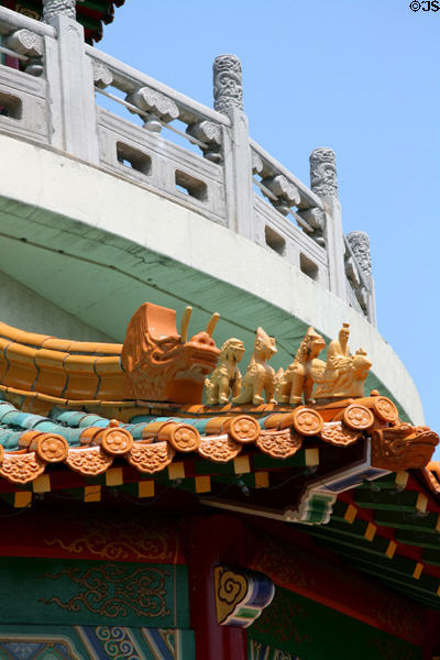 Chinese roof detail of Taiwan Friendship Pavilion. Norfolk, VA.