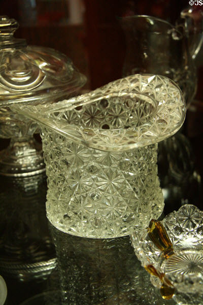 Pressed glass top hat whimsy at Chrysler Museum of Art. Norfolk, VA.