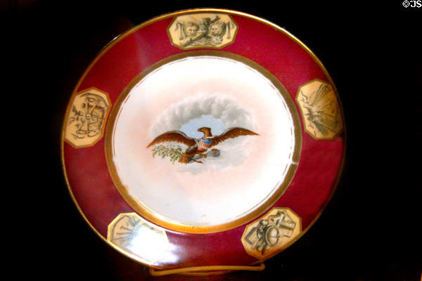 Desert service (c1817) by P.L. Dagoty from James Monroe's Presidential porcelain at Ash Lawn-Highland. Charlotttesville, VA.