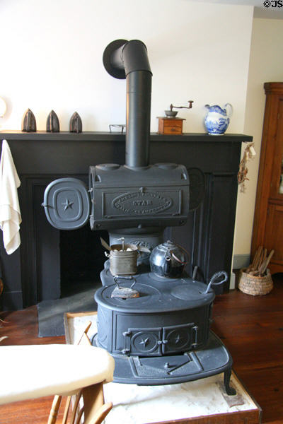 Star woodstove by Amherst Foundry & Heating Co., Amherst, NS in 1850s kitchen of Woodrow Wilson Birthplace. Staunton, VA.