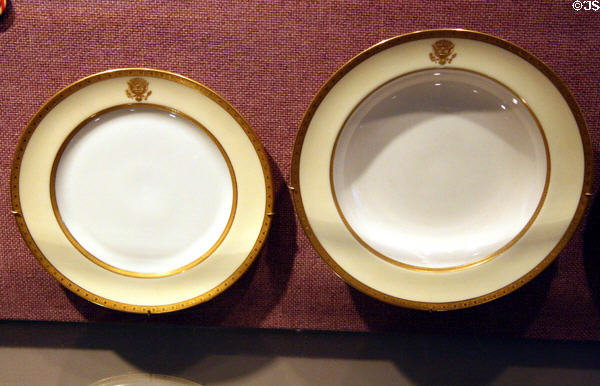 Wilson's White House china by Lenox at Woodrow Wilson Presidential Library. Staunton, VA.