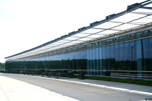 National Air & Space Museum, Udvar-Hazy Center pavilion frontage. Chantilly, VA.