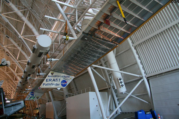 Pathfinder Plus solar-powered, unmanned experimental craft (1990s) which set altitude record at National Air & Space Museum. Chantilly, VA.