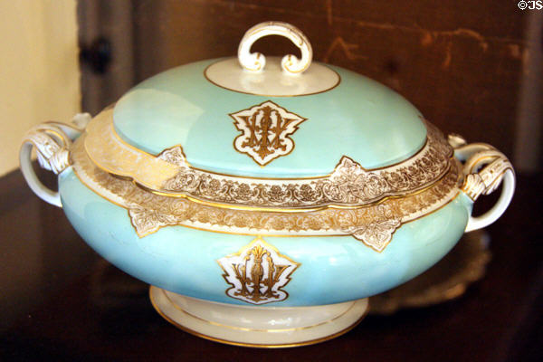 Serving dish in dining room at Morven Park. Leesburg, VA.