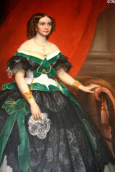 Portrait of Katherine Powell Carter detail at Oatlands. Leesburg, VA.