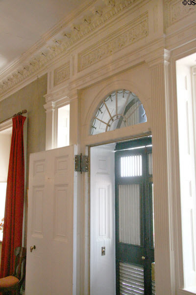 Front door at Oatlands. Leesburg, VA.