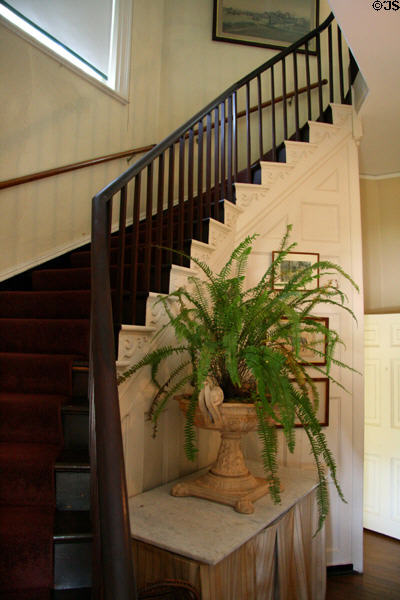 Curved staircase at Oatlands. Leesburg, VA.