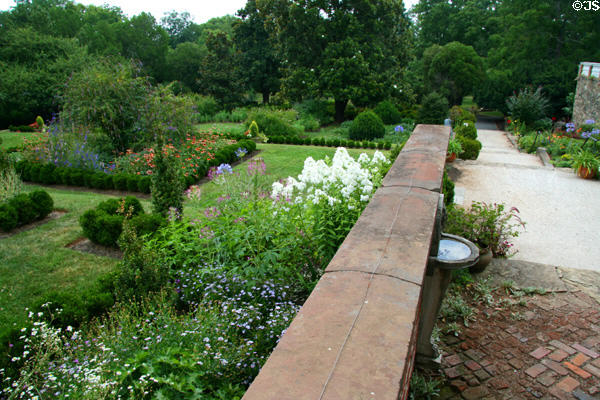Garden overview at Oatlands. Leesburg, VA.