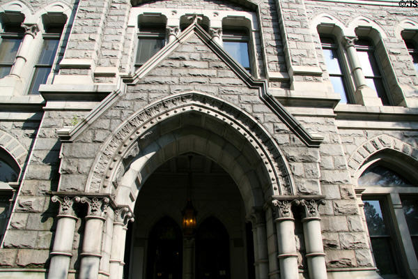 Entrance arch of Richmond Old City Hall. Richmond, VA.