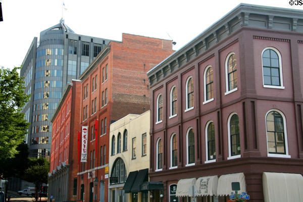 John Tyler Building & heritage commercial buildings along 13th St. Richmond, VA.