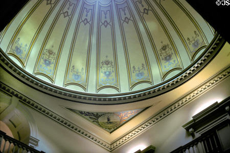 Dome over rotunda of Virginia State Capitol. Richmond, VA.