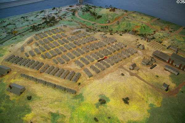 Model of Chimborazo Civil War Hospital in NPS Medical Museum. Richmond, VA.
