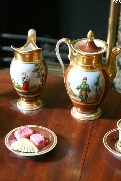 Coffee service (c1820) in Parlor of John Marshall House. Richmond, VA.